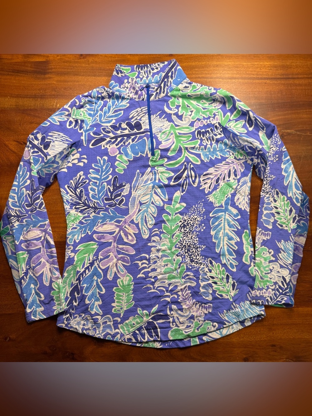 IBKUL NESSA ROYAL BLUE Ladies Long Sleeve Mock Golf Shirt size Small - Picture 1 of 7
